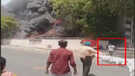 New Video Lone Survivor Walks Out Of Air India Crash Site With Thick Smoke Behind Him